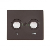 22330-MS Обрамление TV/FM розетки, коричневый САМОА